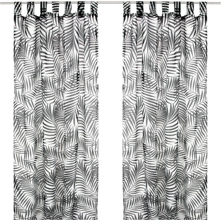 Arsvita Gardine (Black&White) Voile mit Schlaufen 140x245cm Schlaufenvorhang für zu Hause, transparente und moderne Fensterdekoration – Bild 7