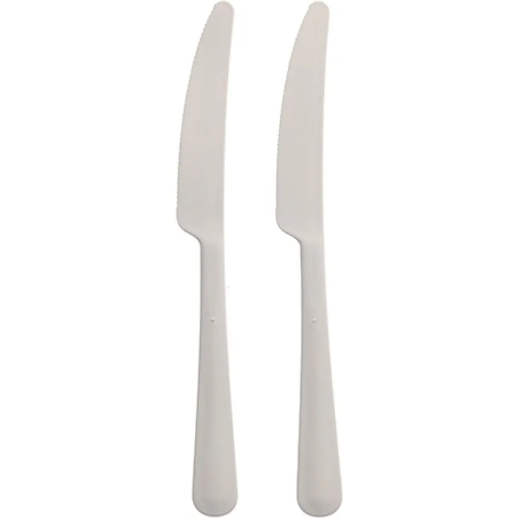 200 "Circulware" Mehrweg-Messer PP-MF 19,7 cm weiss "Gaia" extra stabil, in Spenderbox
