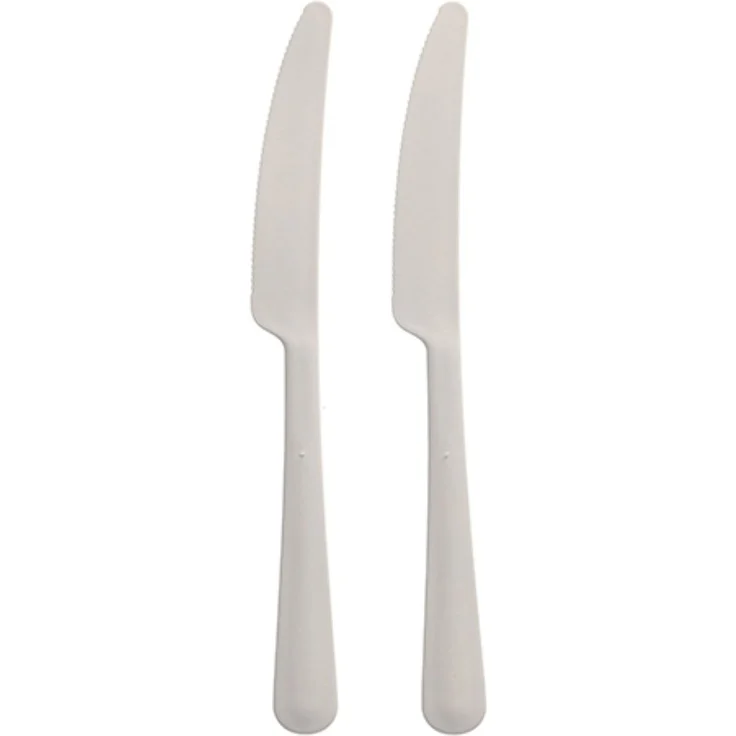 200 "Circulware" Mehrweg-Messer PP-MF 19,7 cm weiss "Gaia" extra stabil, in Spenderbox