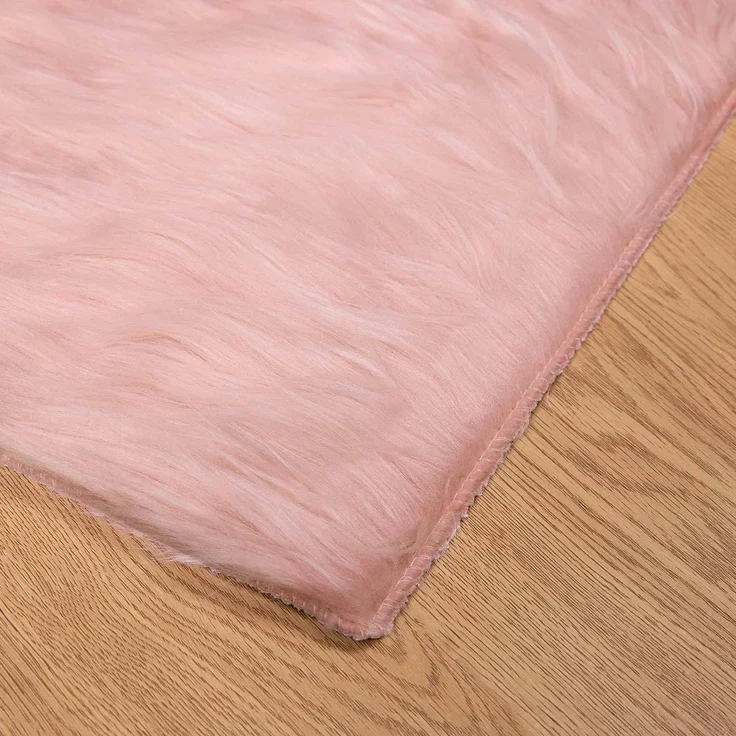 vidaXL Kunstschaffell Teppich Tafalla Rosa 160 x 230 cm Polyester 42021550 – Bild 6