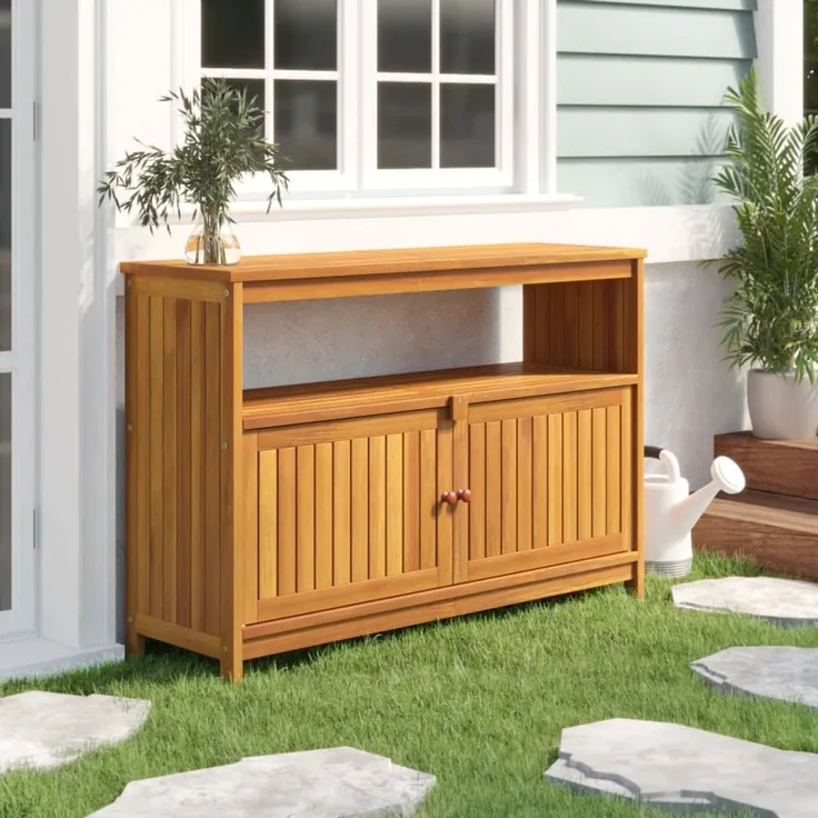 vidaXL Garten-Konsolentisch 110x35x75 cm Massivholz Akazie 319697