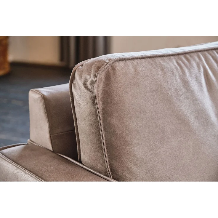 KAWOLA Ecksofa VILNIUS 3-Sitzer mit Longchair links Lederfaserstoff anthrazit 85 x 170 x 286 cm – Bild 9