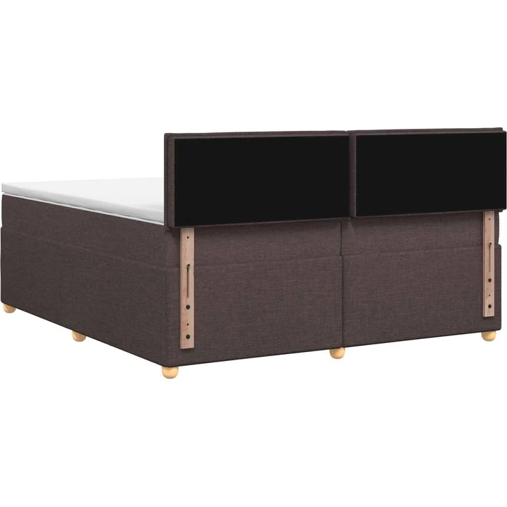 vidaXL Boxspringbett mit Matratze Dunkelbraun 200 x 200 cm Stoff 3452495 – Bild 7