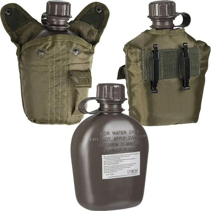Mil-Tec Feldflasche US Feldflasche 1L mit Hülle
