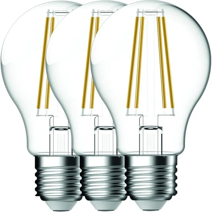 Nordlux Smart Home LED Leuchtmittel E27 A60 3er Set Filament 600lm 2200K-6500K 4,7W 80Ra 360° 6x6x10,4cm App Steuerbar