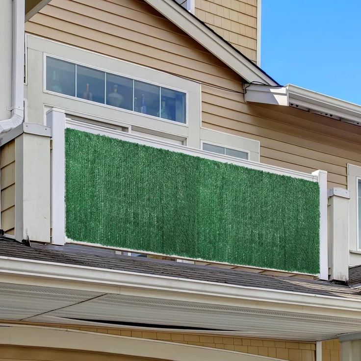 Coradoma Künstliche Hecke Sichtschutz 100x300cm | Ideale Sichtschutzmatte für Balkon, Garten und Terrasse | natürlicher Zaun Sichtschutz Balkonsichtschutz Lärmschutz Windschutz – Bild 6
