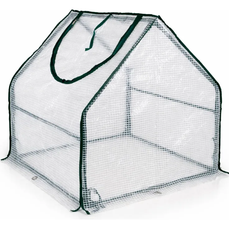 BURI Mini Frühbeet Pflanzenhaus mit Metallgestell, Abdeckung robust, wetterfest, PE-Gewebe, 60x60x60cm