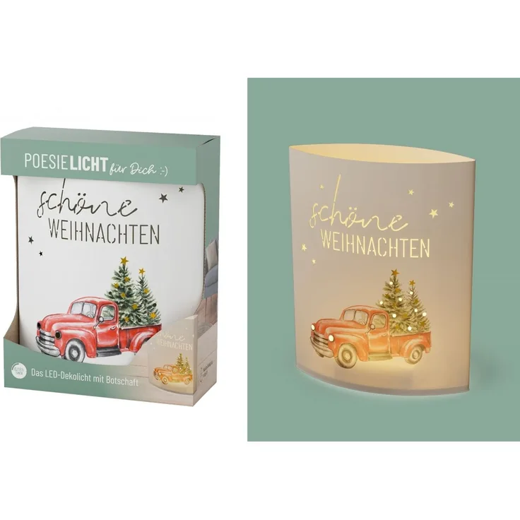 Deko Lampe Leuchte Batterie Poesielicht f. Dich la vida Geschenk Pick-up 6291711