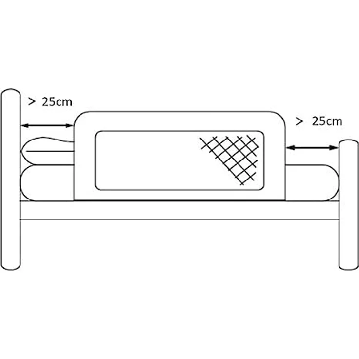 Safetots Deluxe Denim Bettgitter Natur, 100cm breit x 40cm hoch, Bettschutzgitter für Kleinkinder zur Sicherheit, sicheres Kindergitter für Betten – Bild 5