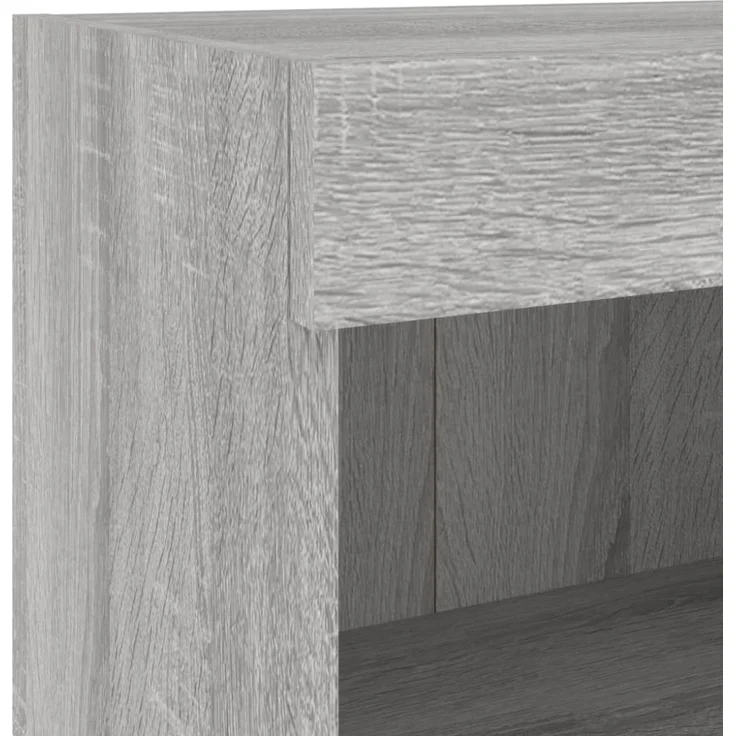 vidaXL 5-tlg. Wohnwand mit LED-Beleuchtung Grau Sonoma Holzwerkstoff 3216609 – Bild 8