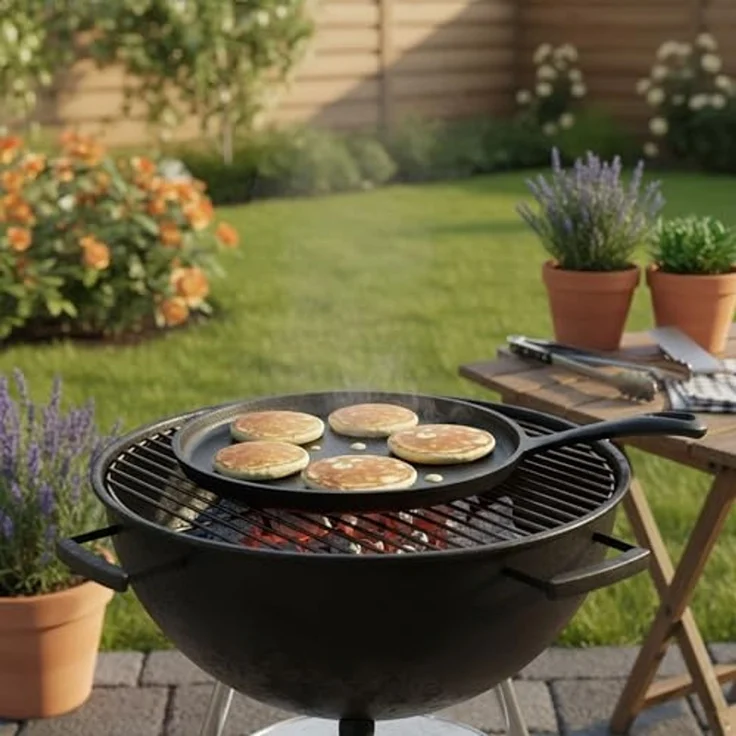 BBQ-Toro Crêpepfanne Gusseisen Pancakepfanne, Ø 19 cm, Gusseisen Grillpfanne, Gusseisen – Bild 2