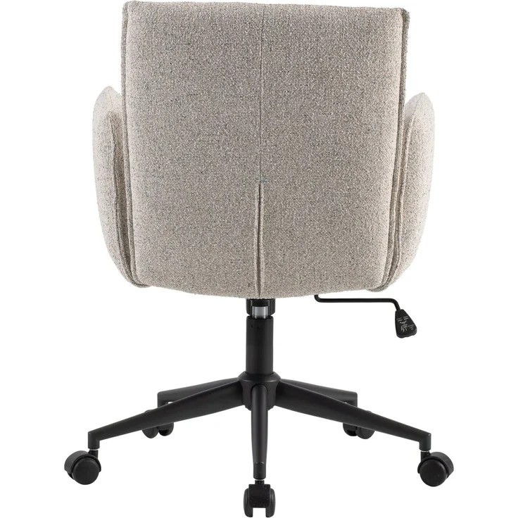 Venda 'HERMINE' Bürodrehstuhl, Webstoff creme, 63 x 95.5 x 65.5 cm, mit Wippfunktion, 140 kg belastbar – Bild 6