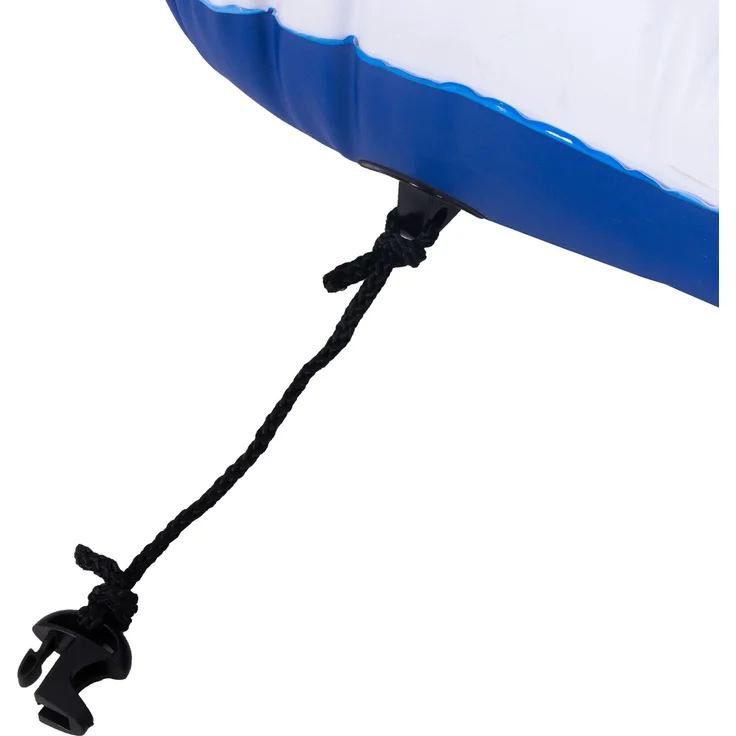 SunClub Wasserliege 1 Person 207 x 105 x 71 cm mit Rückenlehne, 2 Getränkehaltern und Verbindungsclip – Bild 9