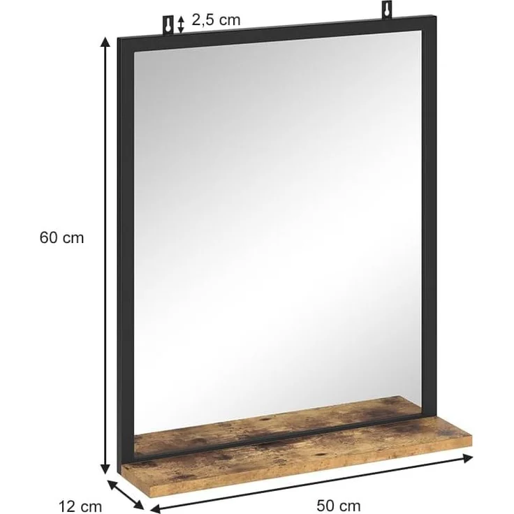 Vicco Badezimmerspiegel Antikholz 50 x 60 cm, Fyrk – Bild 3