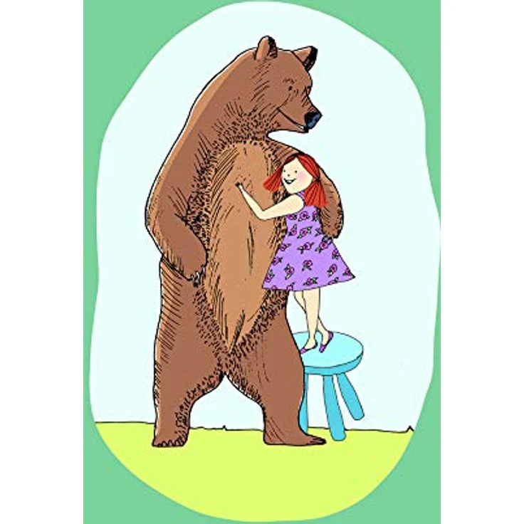 Komar Wandbild Lili and Bear, Poster ohne Rahmen, 50 x 70 cm, Premium Fotopapier, lichtbeständige Farben, für Kinderzimmer und Wohnzimmer – Bild 1