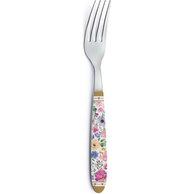 EasyLife Besteck-Set Mon Amour, Stahl, Spülmaschinengeeignet, Mehrfarbig, Herzen & Blumen, H: cm – Bild 1
