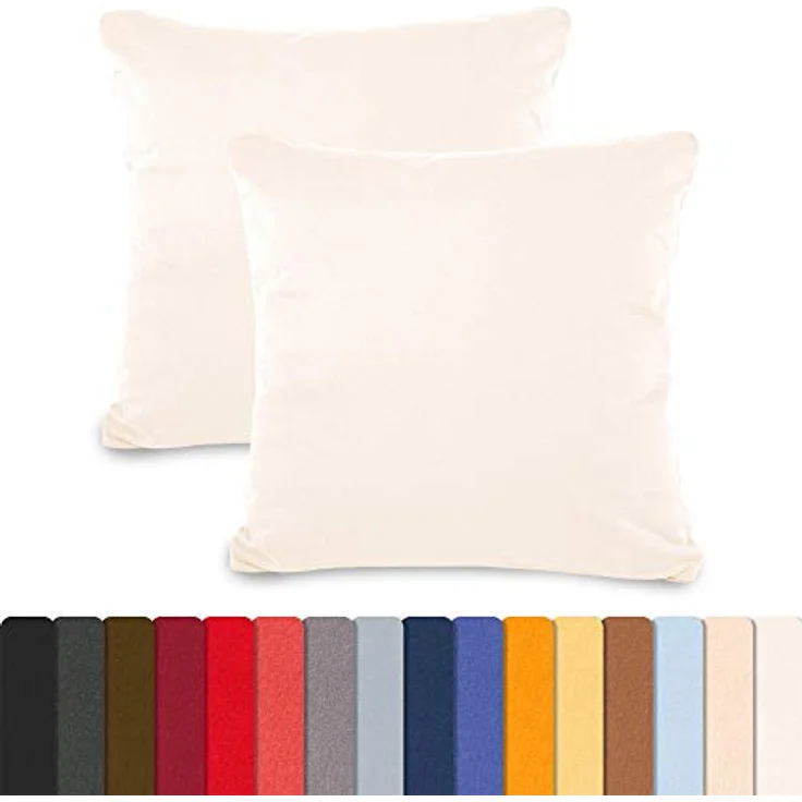 aqua-textil Kissenbezüge Classic Line Kissenbezüge Kissenhüllen 2er Set 40x40cm schneeweiß – Bild 3