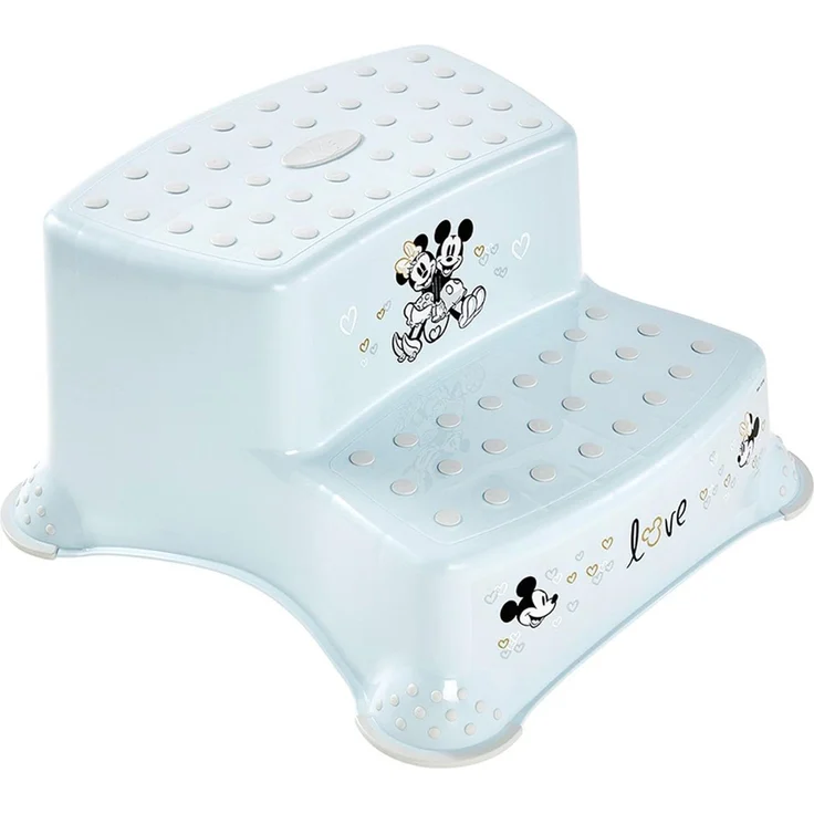 Keeeper Tritthocker zweistufig mit Anti-Rutsch-Funktion Mickey Maus Blau