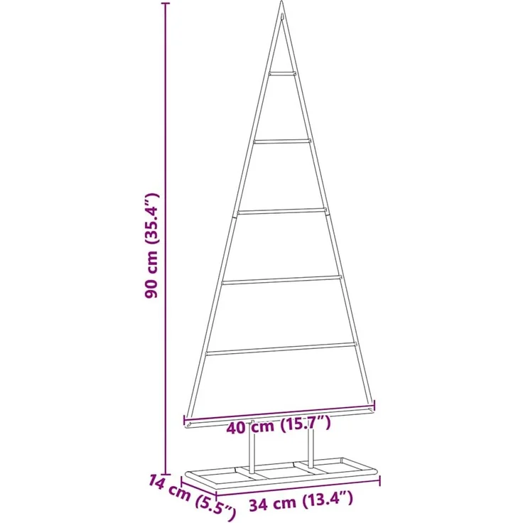vidaXL Metall Weihnachtsbaum Gold 90 cm Pulverbeschichteter Stahl 42019164 – Bild 8