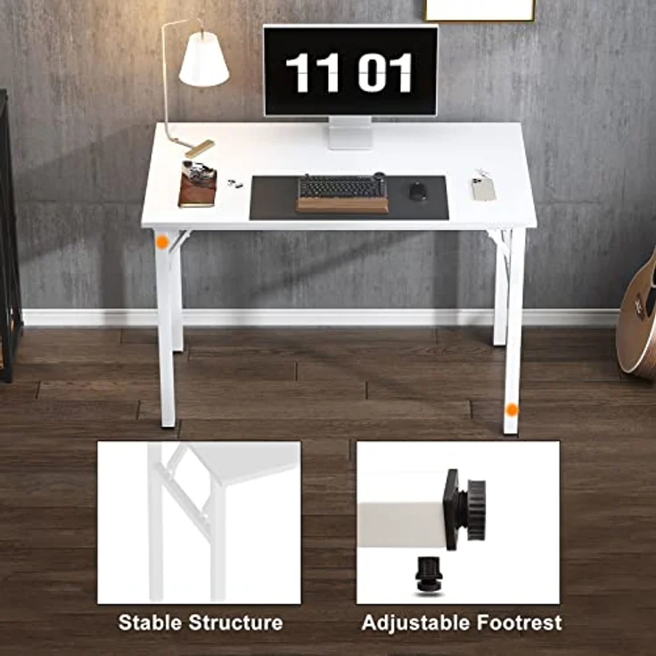 SogesHome Klapptisch Computertisch 100 x 60 x 75 cm PC Tisch Schreibtisch Bürotisch Büroarbeitsplatz für Home Office Verwendung Schreibtisch Esstisch Konferenztisch – Bild 7