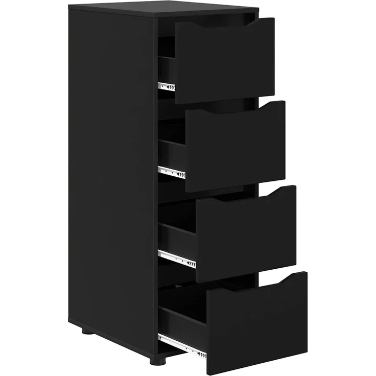 vidaXL Aufbewahrungsschrank 40 x 48 x 105 cm Holzwerkstoff Schwarz 888898 – Bild 7