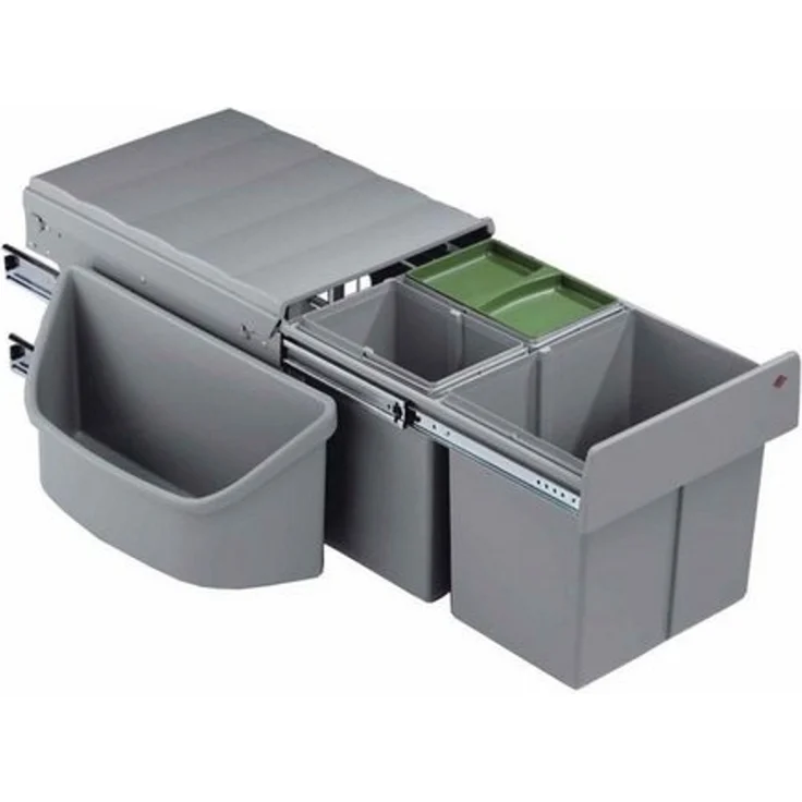Abfallsorter CORNER BOY 3 für Diagonaleckschränke / Wesco 782653-11 / Abfallsammler / Mülleimer / Eckschrank – Bild 2