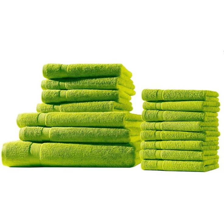 1x Badetuch + 2X Duschtuch + 4X Handtuch + 8X Gästetuch | Apfelgrün | 100% Baumwolle Frottier | Oeko-TEX® Standard 100 | Premium Qualität 500 g/m² – Bild 1