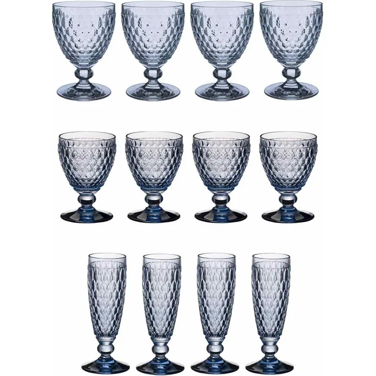 Villeroy & Boch Boston Coloured Wein- & Sektgläser 12er Set blau