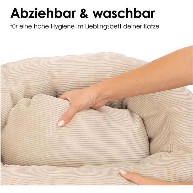 LucyBalu Tierbett NEST Katzenbett waschbar, Katzen Schlafplatz, Katzenkissen – Bild 4