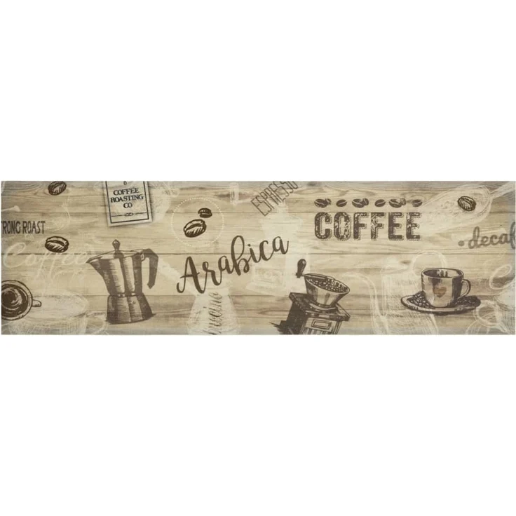 vidaXL Küchenteppich Waschbar Kaffee Braun 45x150 cm Samt 4005578 – Bild 1