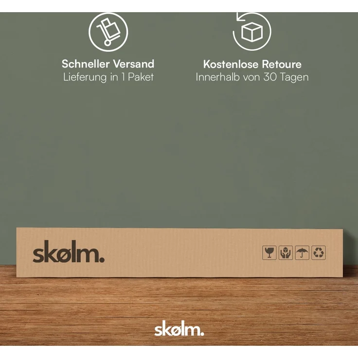 skølm 'Vidar' Bett 140x200 cm, Metall, schwarz, Höhe 15 cm hoch, Doppelbett mit Lattenrost – Bild 7