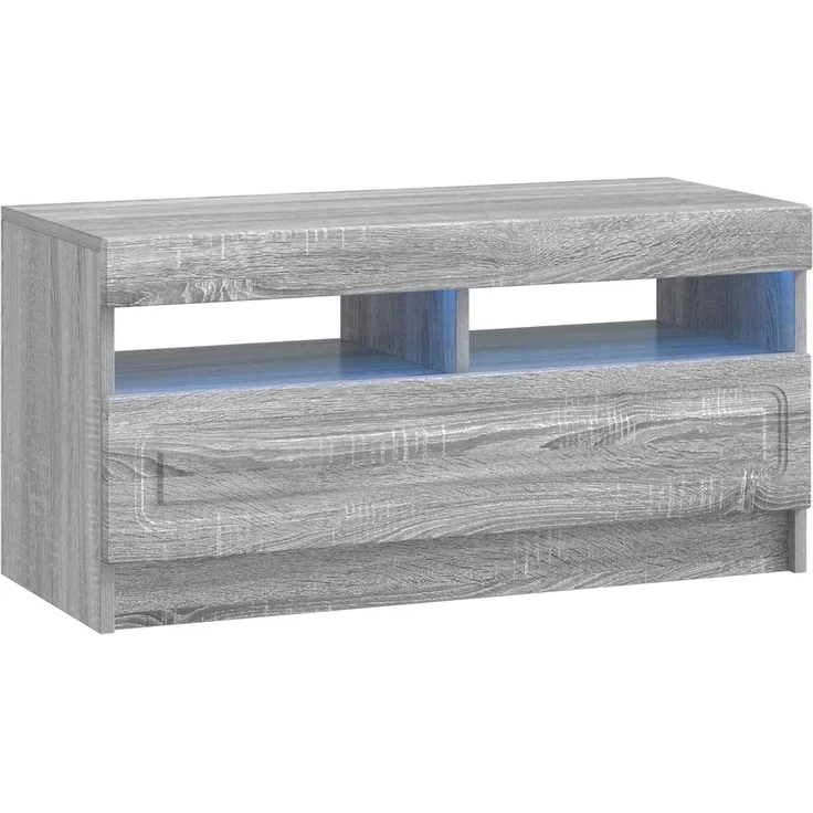 vidaXL LED-TV-Schrank UTRECHT 3 stk. Sonoma-Grau Holzwerkstoff 3417010 – Bild 5