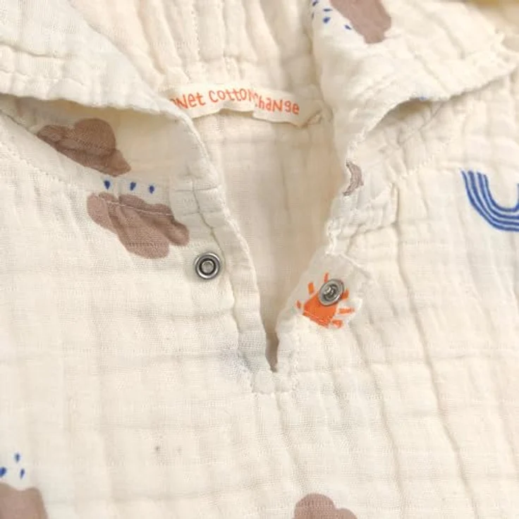 LÄSSIG Kinder Badeponcho aus Musselin mit Kapuze/Muslin Poncho Blossom Nature – Bild 4