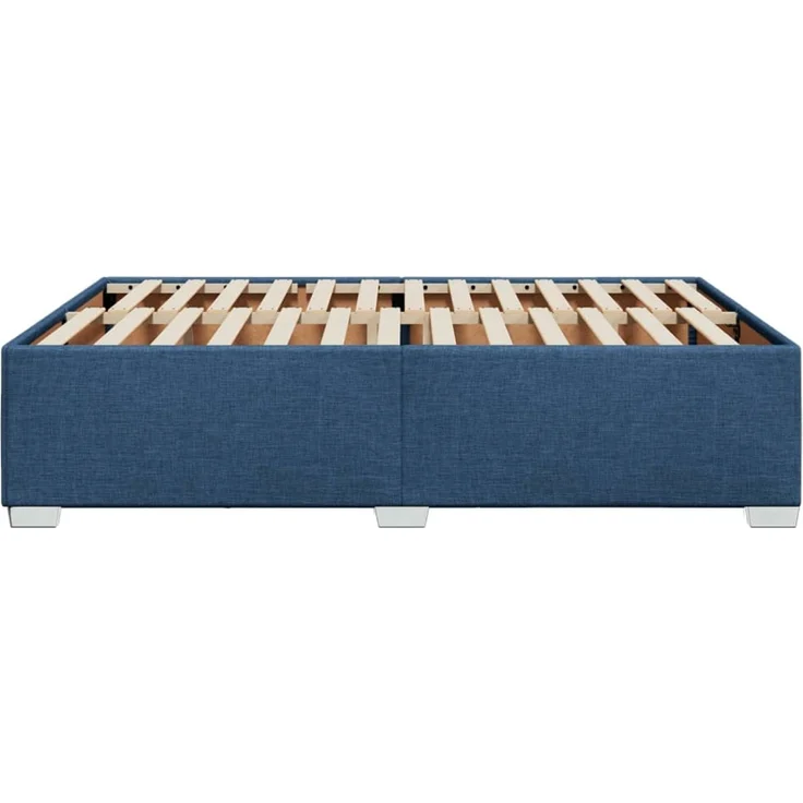 vidaXL Bettgestell ohne Matratze Blau 140x190 cm Stoff 3284477 – Bild 4