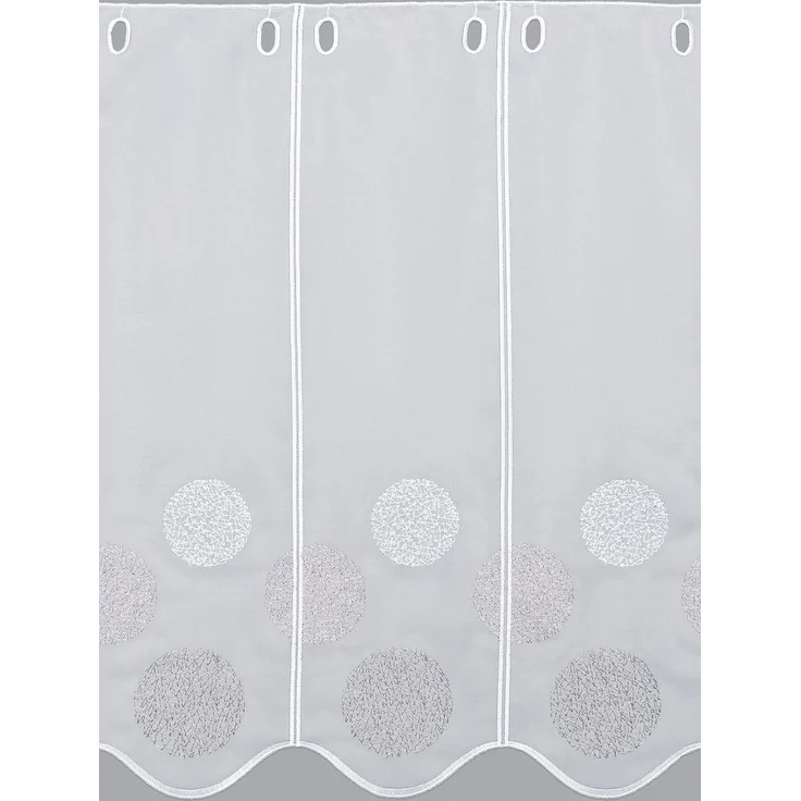 Scheibengardine Lysel - Kringel Muster (Bx H) 112cm * 60cm Braun/grau-braun – Bild 3