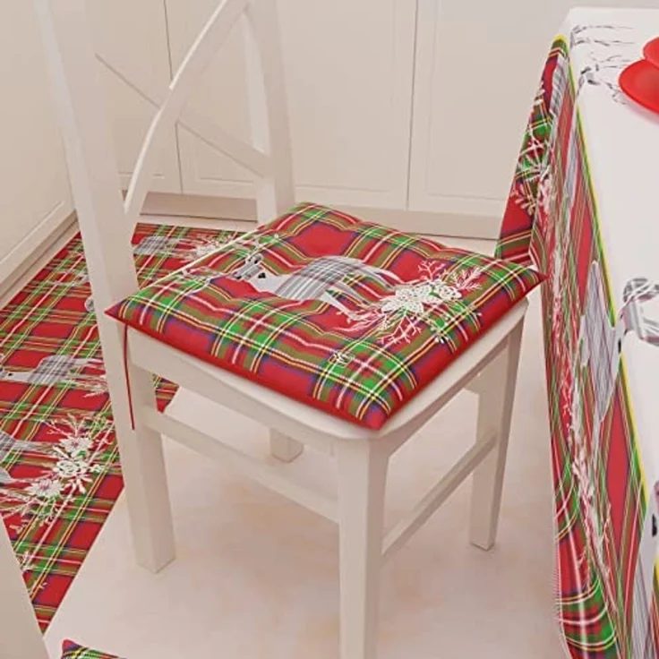 PETTI Artigiani Italiani - Tischdecke, Tischdecke, schmutzabweisend, Weihnachten, Tischdecke, Küche, Weihnachten, Design: Rentier, Grau, X18 Plätze (140x360 cm), 100% Made in Italy – Bild 5