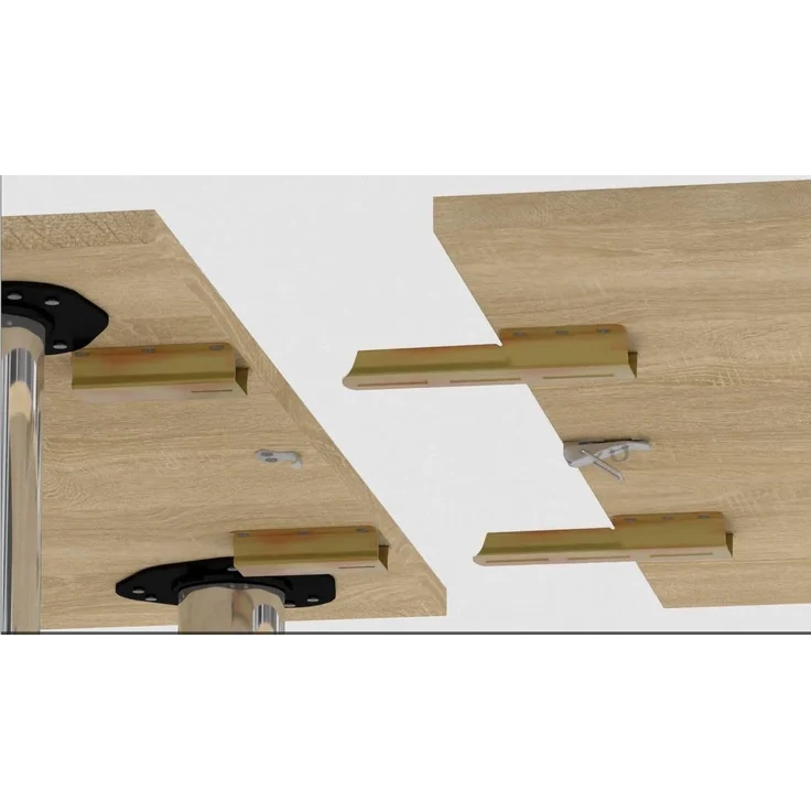 Rodnik XXL Esstisch, Klapptisch, Funktionstisch, Brotisch, Eiche Sonoma, laminierte Spanplatte, kompakt, platzsparend, 310cmx81cm – Bild 7
