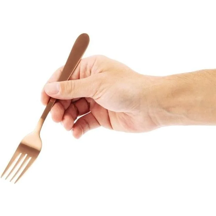 Olympia Cyprium Menügabeln, 12 Stück, 19,9cm, Edelstahl mit Kupferbeschichtung