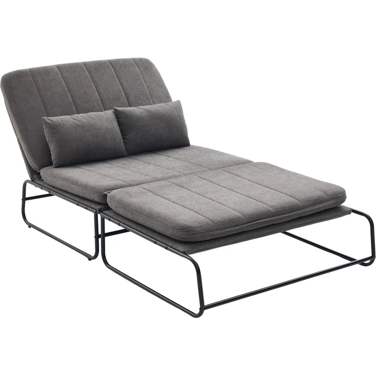 ZUBALIYA Schlafsofa 85x92 cm, mit Stauraum, mit Chenille - Bezug, mit breiten Armlehnen, mit Schaumstoffpolsterung, Schwarz – Bild 21
