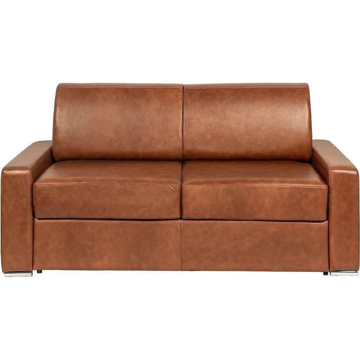 Vente-unique - CALITO - Schlafsofa - Plastik - Kunststoff (PVC), Metall - Braun - 194 x 223 x 85 cm – Bild 3