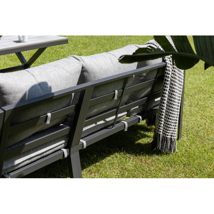 Gardissimo JOLIE Alu Ecklounge Gartenmöbel Sitzgruppe Nonwood grau – Bild 7