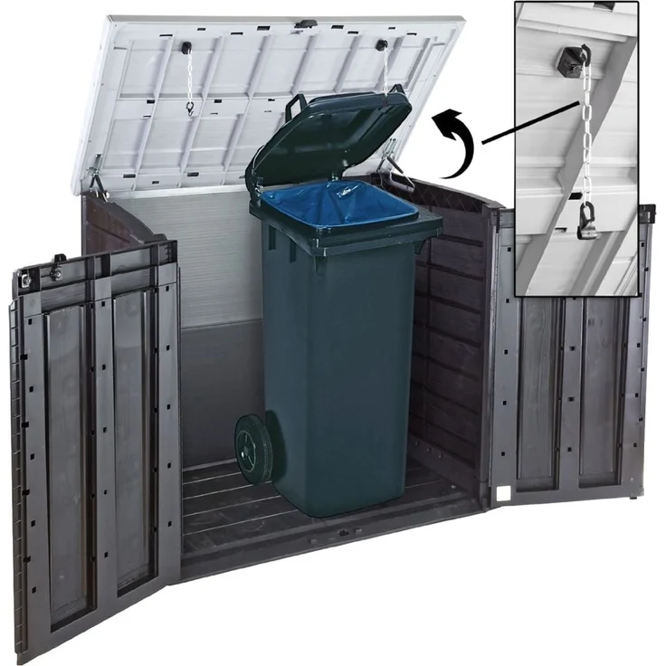 Keter Gartenbox Mülltonnenbox Universalbox Store It Out MAX 146 x 82 x 125cm – Bild 3