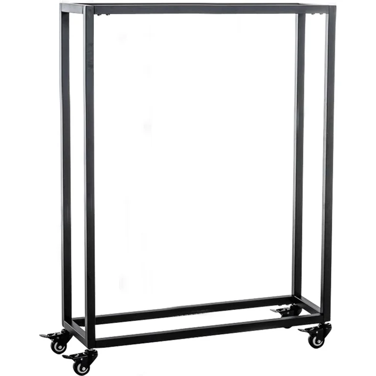 DELUKE® Kaminholzregal innen Metall BETTA - mit Rollen, 25x60x100 Brennholzregal innen Kaminholzständer Kaminholzhalter Feuerholzregal Innen Holz stapeln Wohnzimmer – Bild 5
