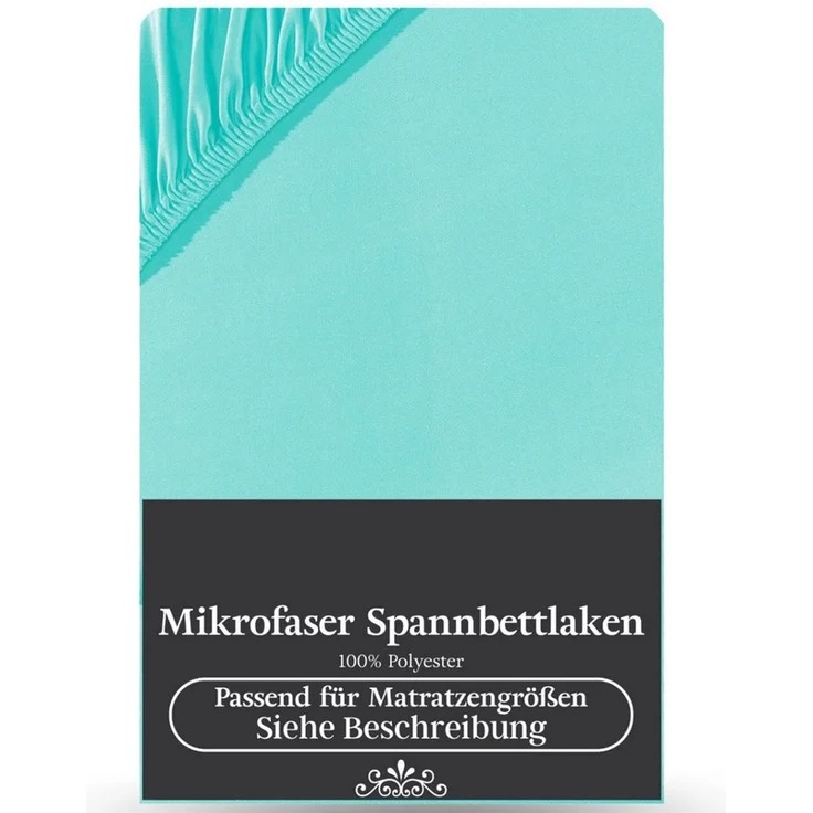 Visaggio Spannbettlaken Mikrofaser Spannbetttuch Bettlaken 90x200 140x200 180x200 200x220, Microfaser, Gummizug: rundum, viele Größen und Farben, Steghöhe 30 cm für Matratzenhöhen bis 22 cm – Bild 2
