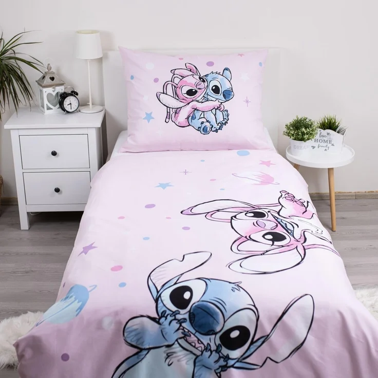 Disney Lilo & Stitch Bettwäsche Baumwolle 140x200 + 70x90 cm, Reißverschluss – Bild 2