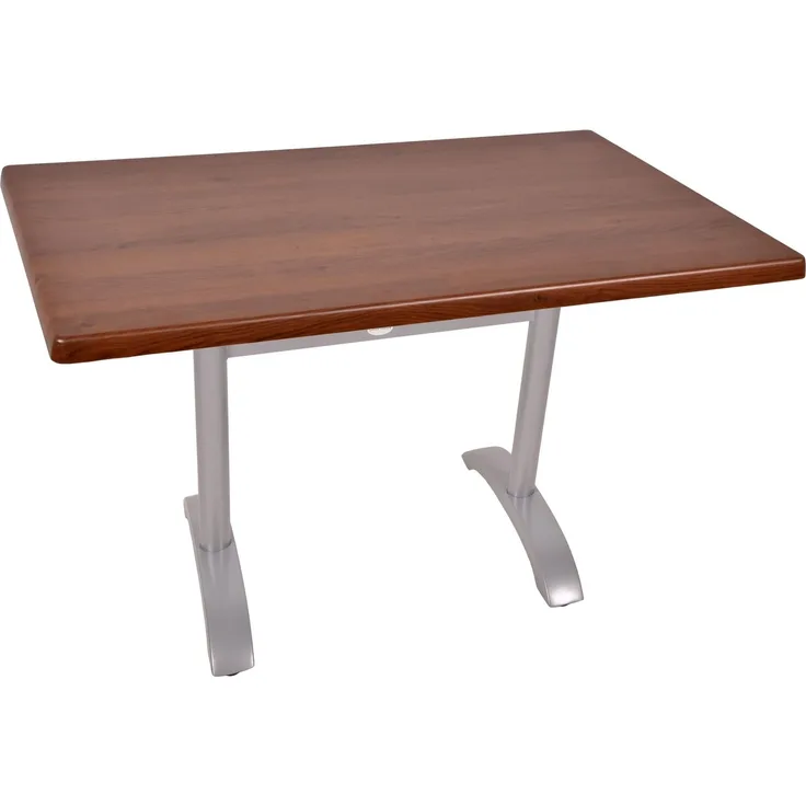 Bistrotisch ACHE 120x80cm Rechteckig Gestell Anthrazit Dunkelbraun Holz | Cafétisch Bartisch Gartentisch Outdoor-Esstisch