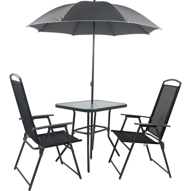 VCM Gartenmöbel-Set Sontan 918143 Anthrazit H. 105 x B. 80 x T. 80 cm – Bild 1