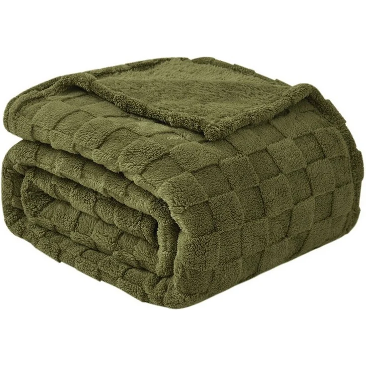 Good Nite Tagesdecke Gemütliche Fleecedecke - flauschig & kariert für alle Jahreszeiten, Flauschig, Weich, Bequem, Leicht – Bild 1
