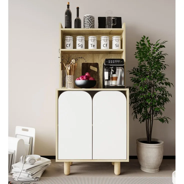 Skye Decor 'Parma 2 - Sapphire Oak, White' Mehrzweckschrank, Saphir-Eiche / Weiß, 70 x 155 x 40 cm