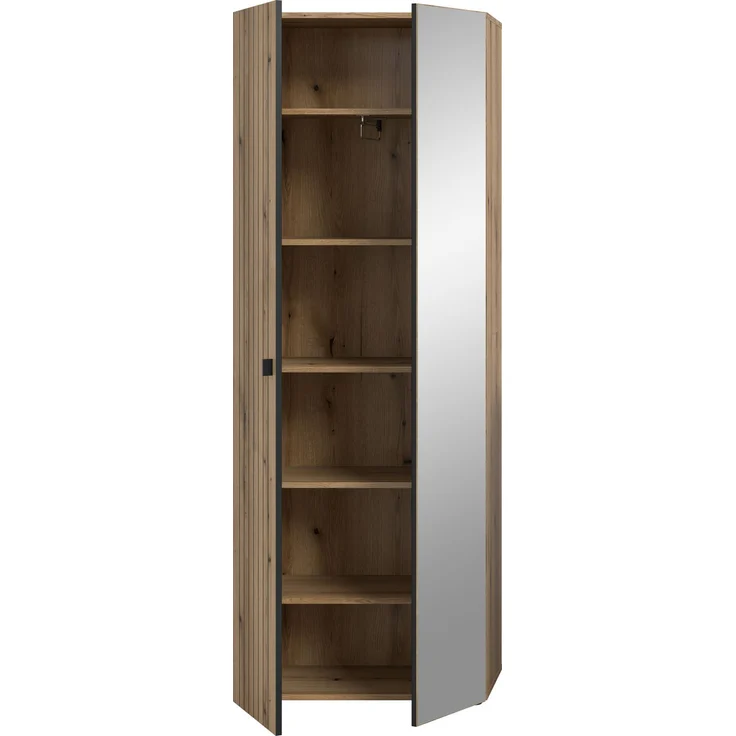 Garderobenschrank (B/H/T: 70x192x37 cm) in Evoke Oak Nachbildung – Bild 3